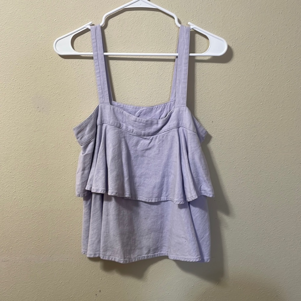 Lavender linen tank